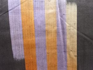 アンティーク　変わり縞織り出し銘仙着物